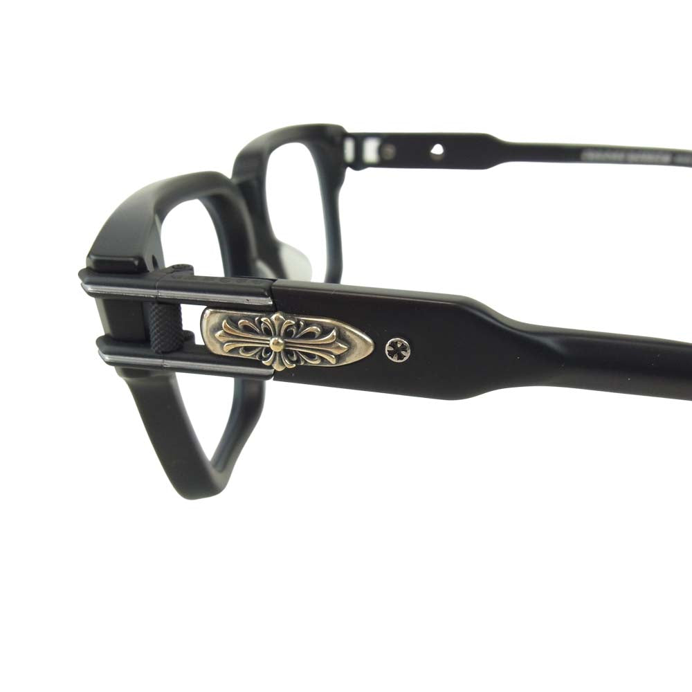 CHROME HEARTS クロムハーツ（原本無） 国内正規取扱店ギャランティ付属 BULGE MBK フローラルクロス アイウェア 眼鏡 サングラス ブラック系 53□20ー150【中古】