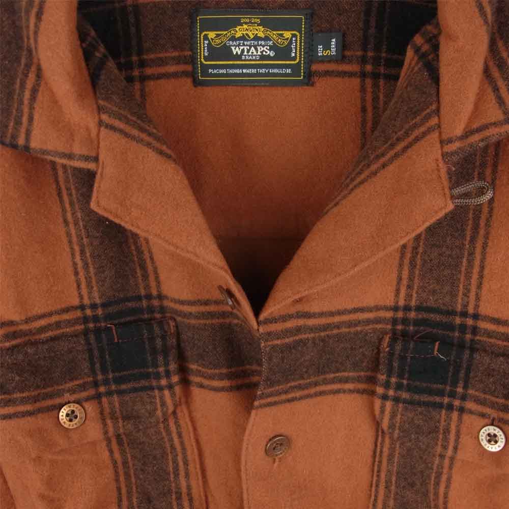 WTAPS ダブルタップス 12AW 122GWDT-SHM03 VATOS L/S バトス ロングスリーブ チェック 長袖 シャツ 赤茶系 S【中古】
