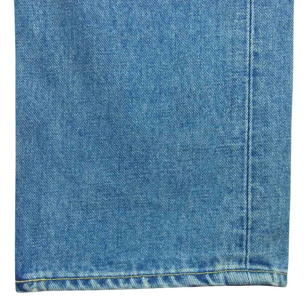 A BATHING APE アベイシングエイプ URSUS BAPE ストレート ロゴ コットン デニム パンツ インディゴブルー系 S【中古】