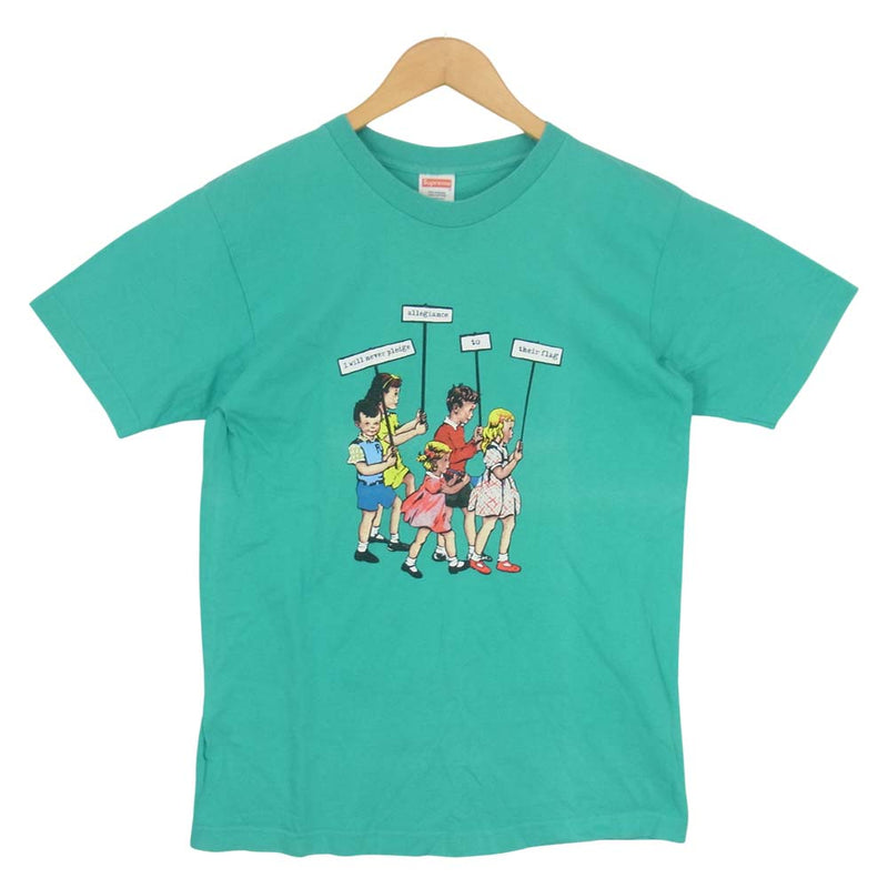 Supreme シュプリーム 08SS I Will Never Pledge Allegiance To Their Flag Prot プリント Tシャツ ブルー系 M【中古】
