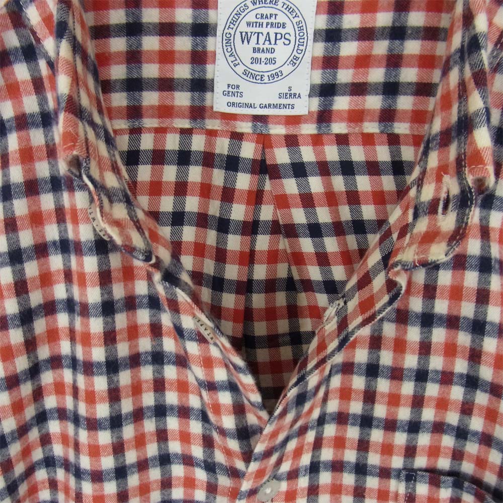 WTAPS ダブルタップス 15AW 152LTDT-SHM04 CHECK L/S 01 チェック 長袖 シャツ レッド系 S【中古】