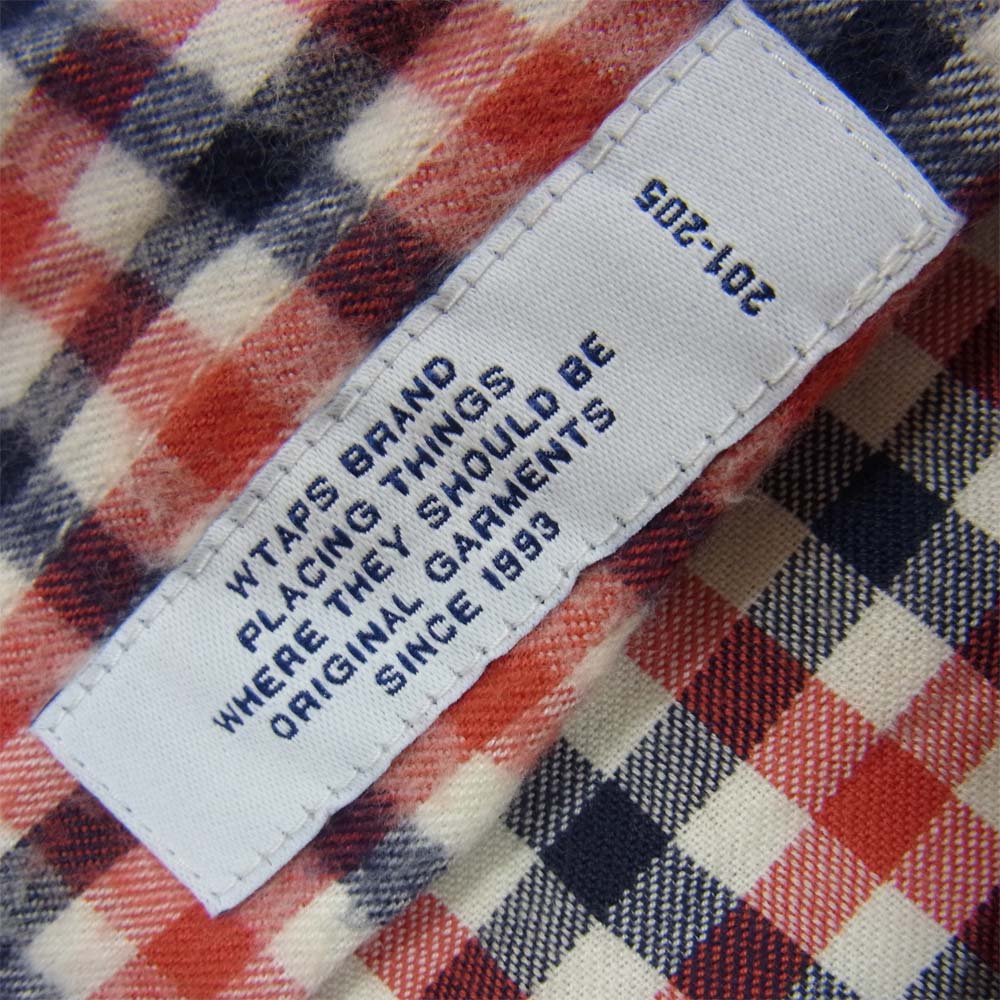 WTAPS ダブルタップス 15AW 152LTDT-SHM04 CHECK L/S 01 チェック 長袖 シャツ レッド系 S【中古】