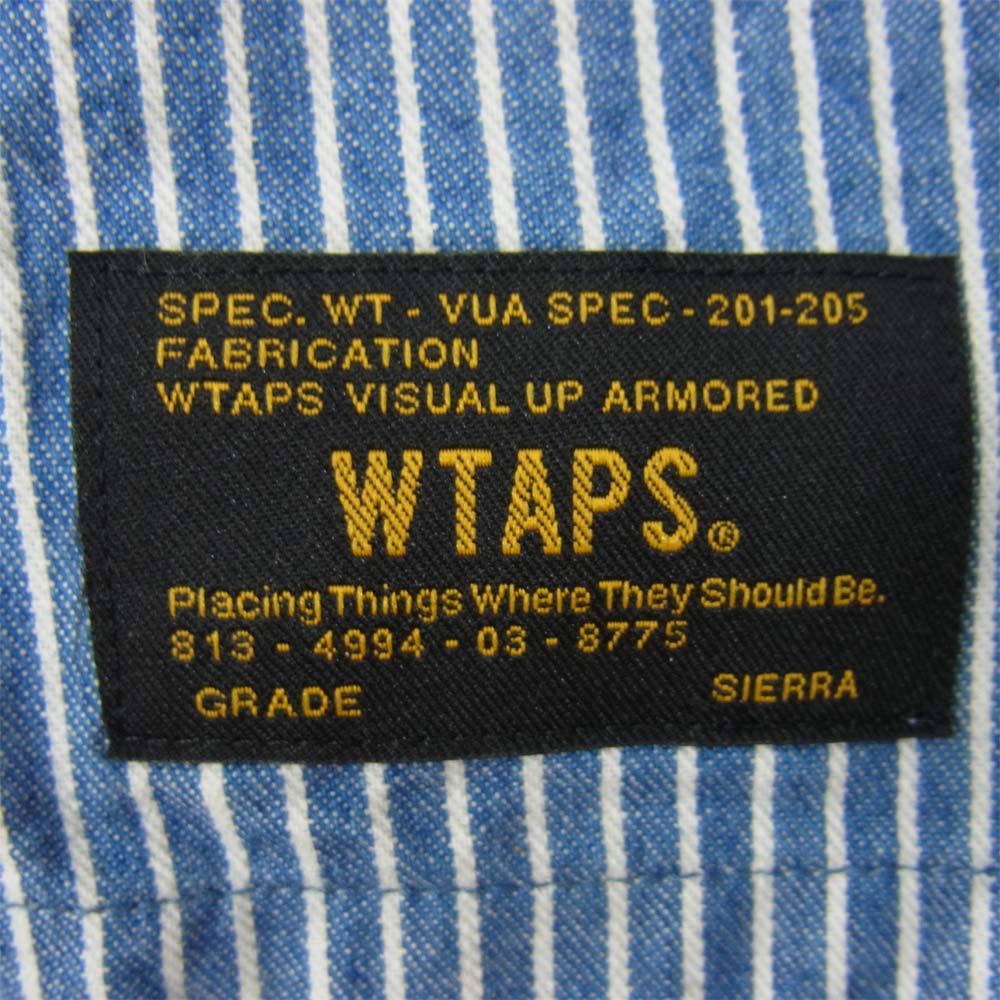 WTAPS ダブルタップス 16SS 161LTDT-SHM02 UNION LS 02 Shirt ストライプ ロングスリーブ シャツ ブルー系 S【中古】