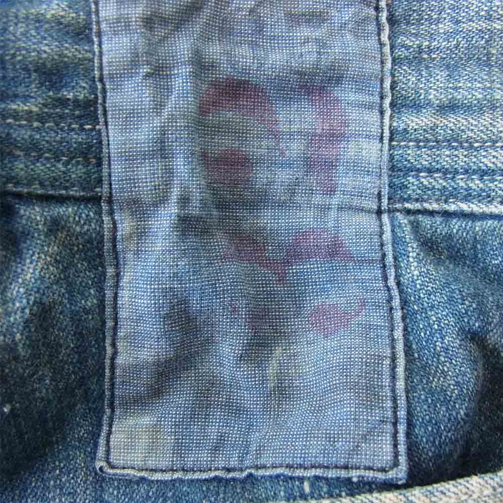 ミスターフリーダム クラッシュ リペア 加工 デニム パンツ インディゴブルー系 32【中古】