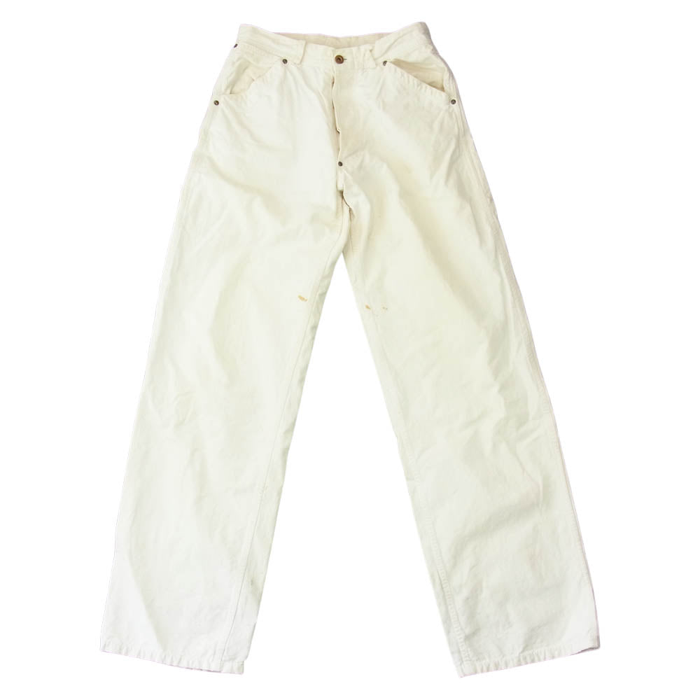 CUSHMAN クッシュマン シンチバック ボタンフライ パンツ ホワイト系 30【中古】