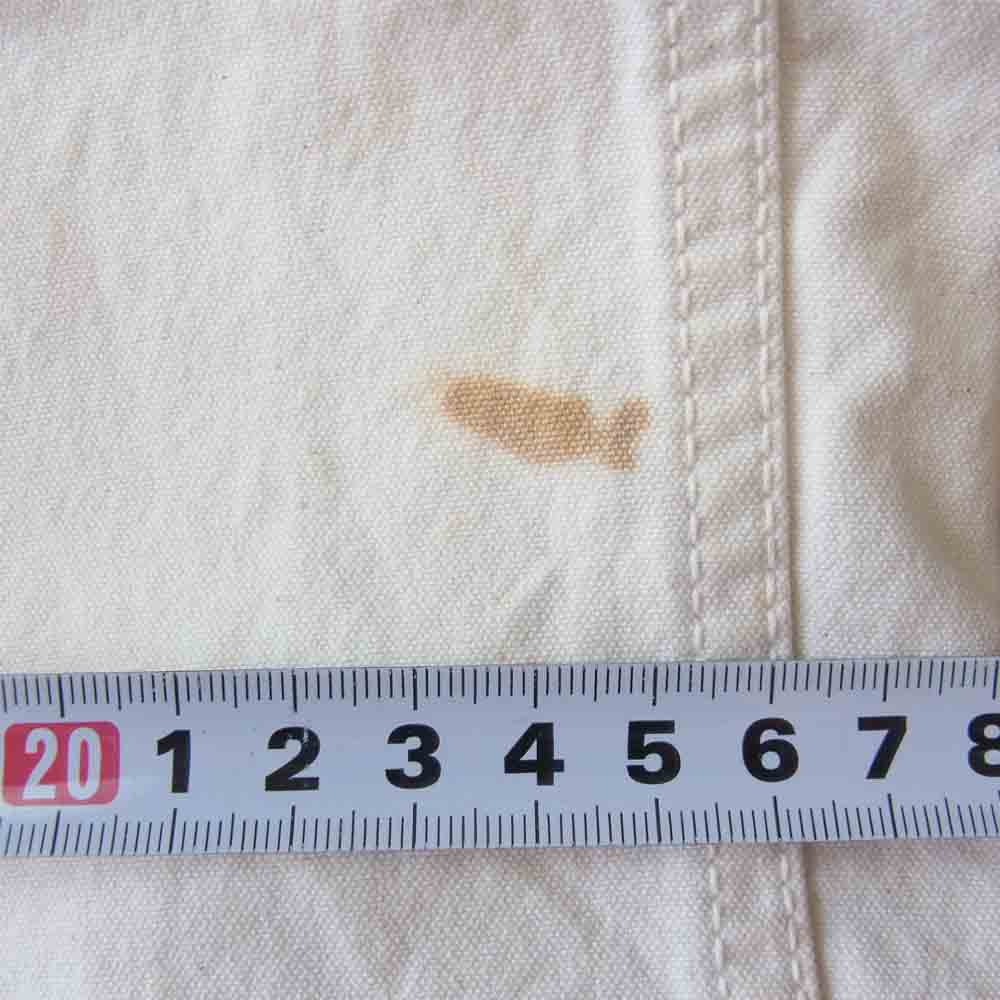 CUSHMAN クッシュマン シンチバック ボタンフライ パンツ ホワイト系 30【中古】