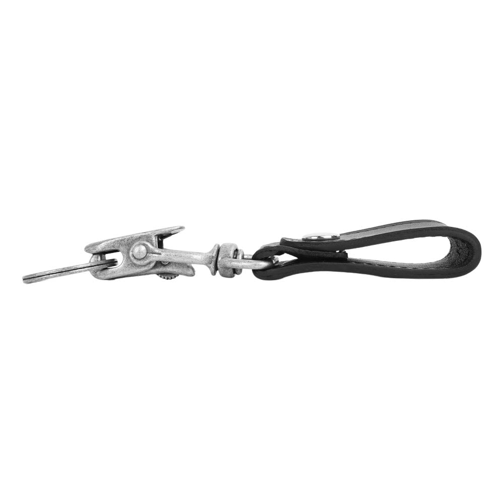 ISAMUKATAYAMA BACKLASH イサムカタヤマバックラッシュ 370-04 GUIDI カーフ レザー ベルトループ キーホルダー black FREE【新古品】【未使用】【中古】