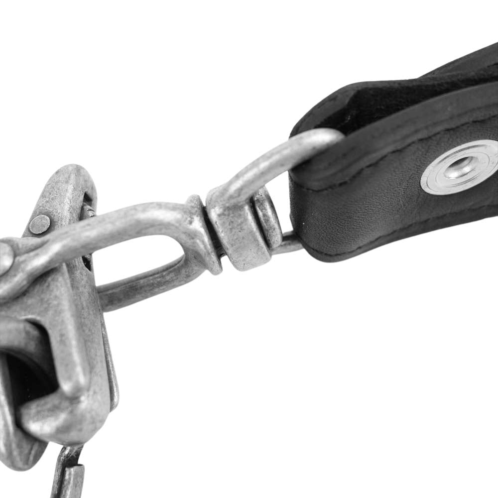 ISAMUKATAYAMA BACKLASH イサムカタヤマバックラッシュ 370-04 GUIDI カーフ レザー ベルトループ キーホルダー black FREE【新古品】【未使用】【中古】