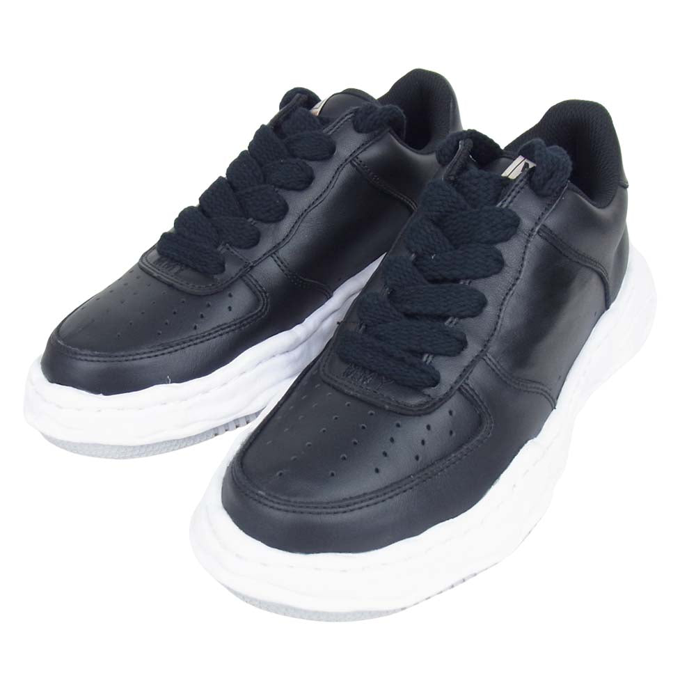 メゾンミハラヤスヒロ 21AW A07FW702 WAYNE LOW ローカット レザー スニーカー black 42【新古品】【未使用】【中古】