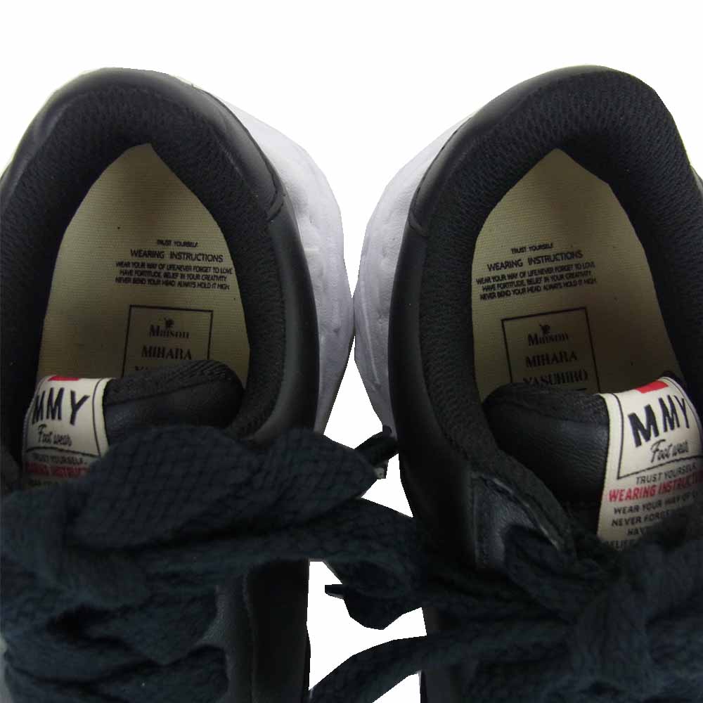 メゾンミハラヤスヒロ 21AW A07FW702 WAYNE LOW ローカット レザー スニーカー black 42【新古品】【未使用】【中古】