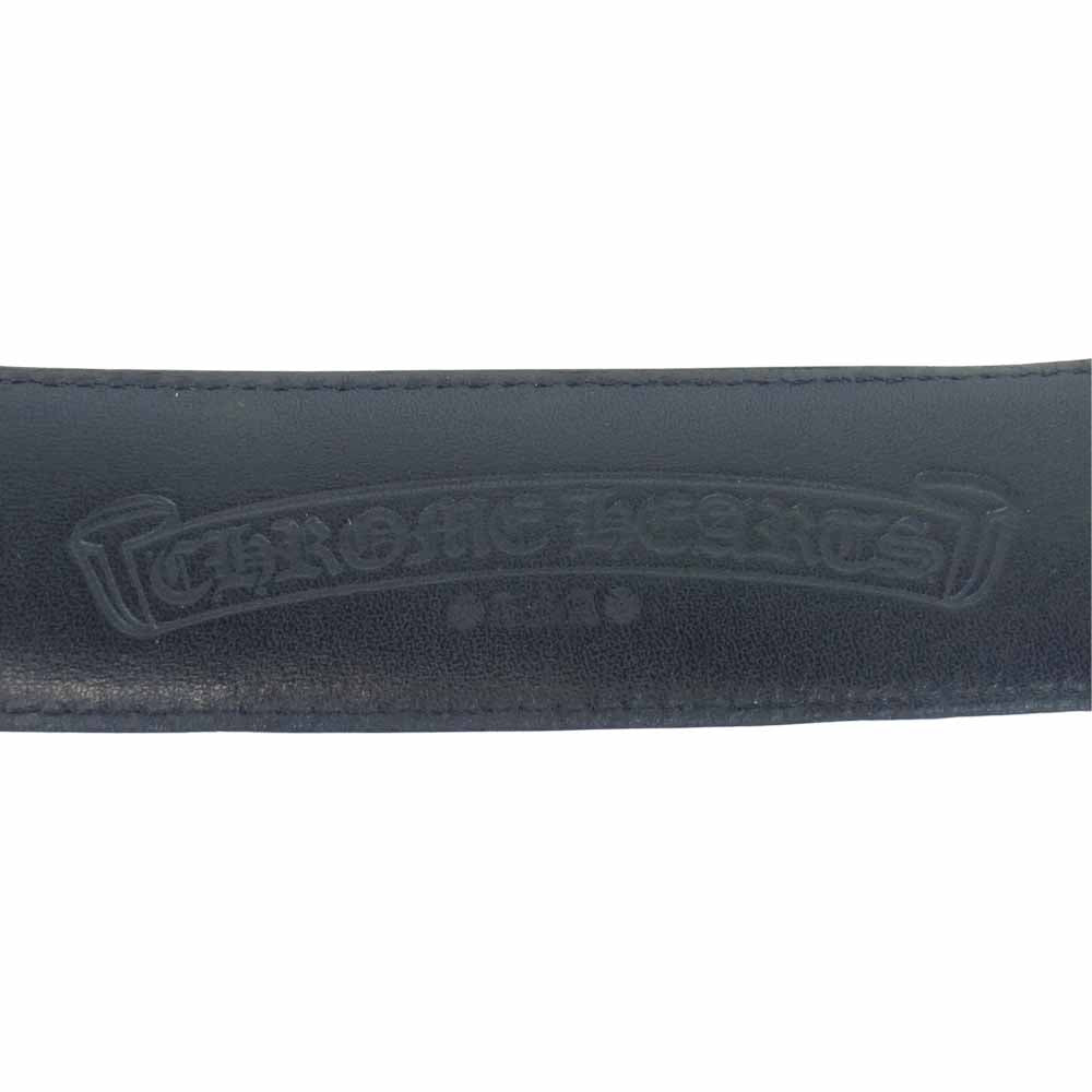 CHROME HEARTS クロムハーツ（原本無） 1.5 STRAP レザー ベルト 1.5inch 1.5インチ ブラック系【中古】
