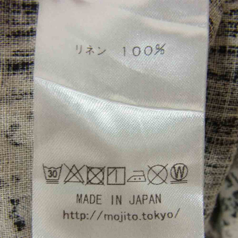 モヒート 20SS 2002-1103 ABSINTH SHIRT CORN PRINT オープンカラー 長袖 シャツ ブラック系 S【中古】