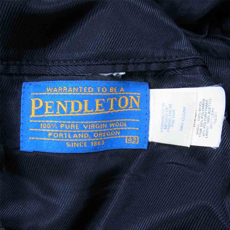 PENDLETON ペンドルトン ツイード テーラード ジャケット ツイードジャケット チャコール系 42【中古】