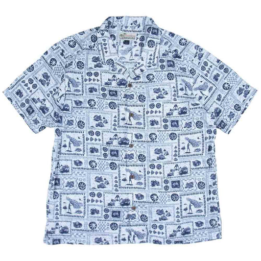 patagonia パタゴニア PATALOHA パタロハ リミテッドエディション オピヒマン アロハ シャツ ネイビー系 L【美品】【中古】