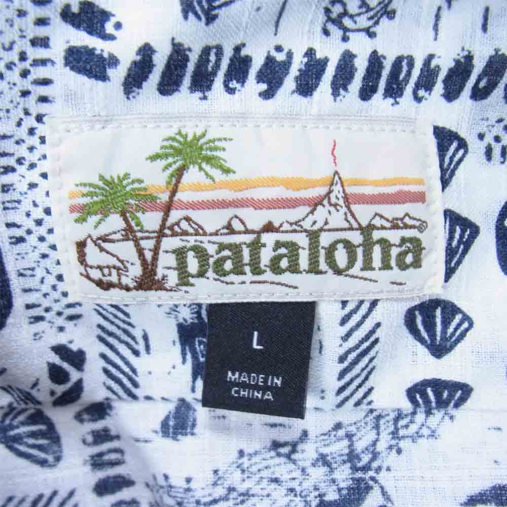 patagonia パタゴニア PATALOHA パタロハ リミテッドエディション オピヒマン アロハ シャツ ネイビー系 L【美品】【中古】