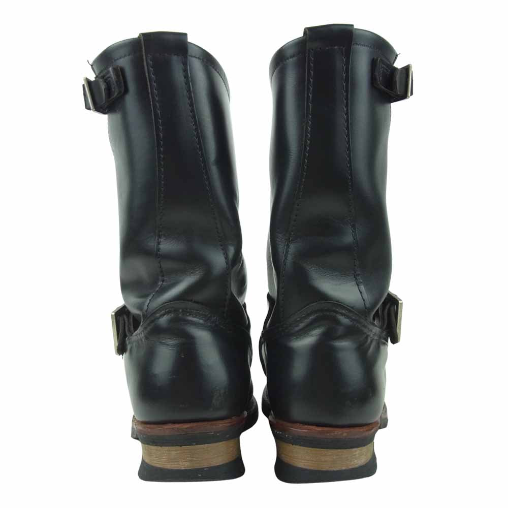 RED WING レッドウィング ENGINNER BOOT エンジニア ブーツ レザー アメリカ製 ブラック系 7D【中古】