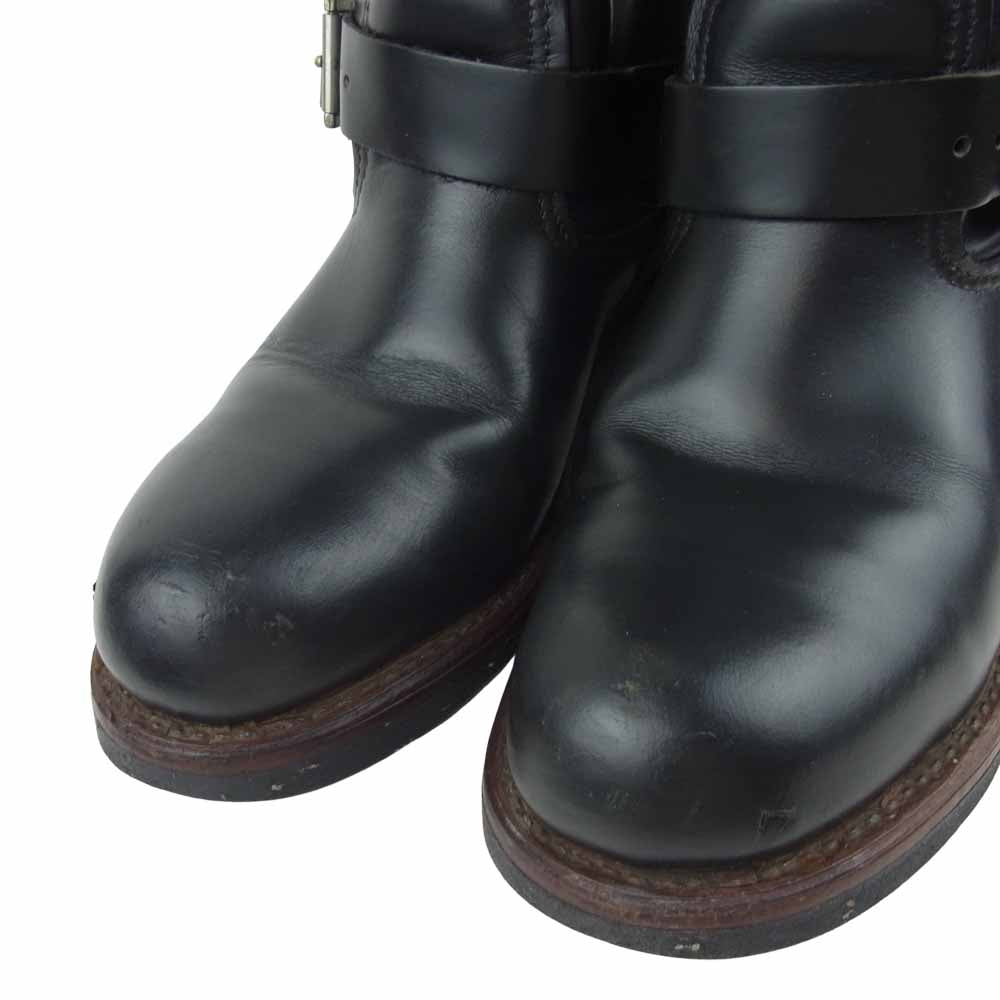 RED WING レッドウィング ENGINNER BOOT エンジニア ブーツ レザー アメリカ製 ブラック系 7D【中古】