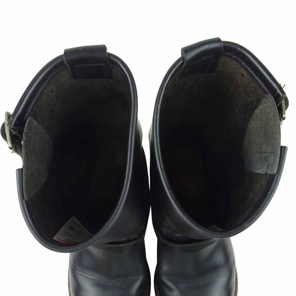 RED WING レッドウィング ENGINNER BOOT エンジニア ブーツ レザー アメリカ製 ブラック系 7D【中古】
