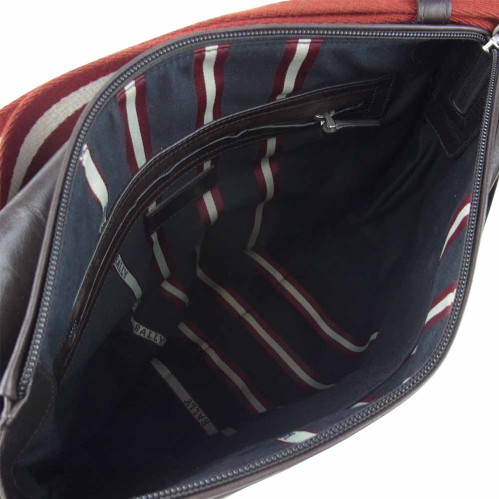 BALLY バリー TERLAGO レザー ショルダー バック ダークブラウン系【中古】
