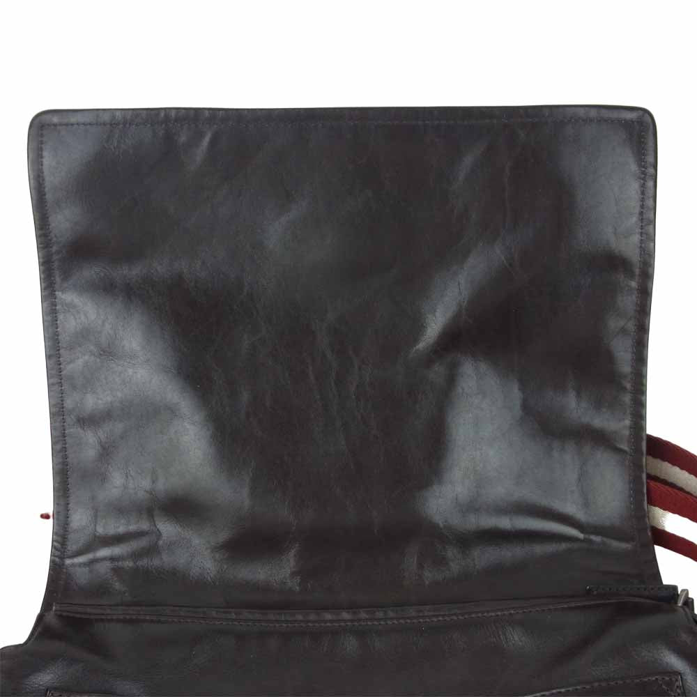 BALLY バリー TERLAGO レザー ショルダー バック ダークブラウン系【中古】