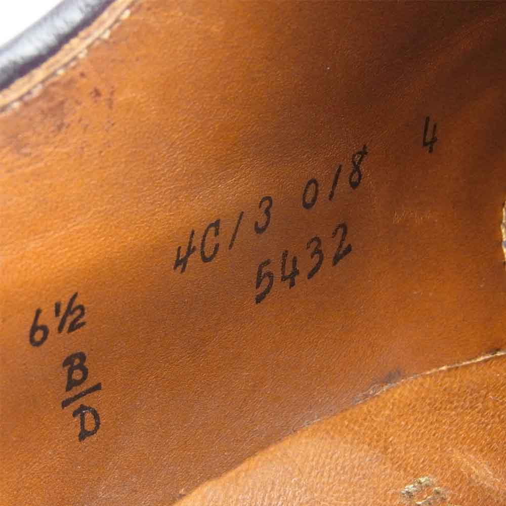ALDEN オールデン 5432 UNITED ARROWS別注 Vチップ コードバン レザー シューズ モディファイドラスト バーガンディ ブラウン系 6.5D【中古】