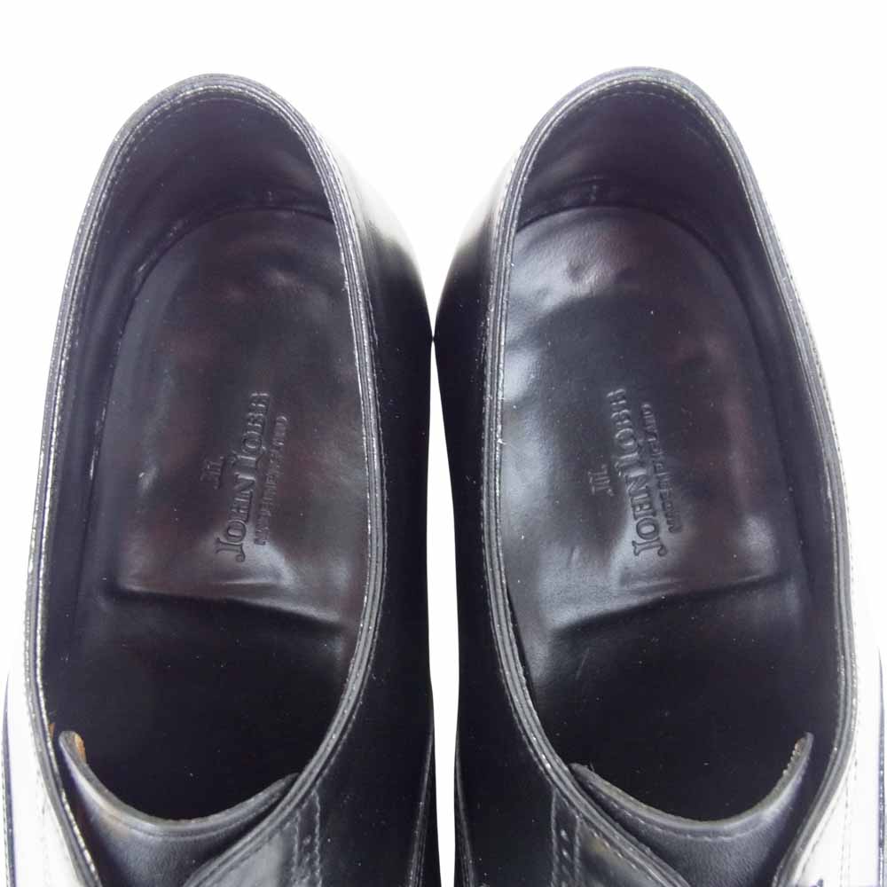 John Lobb ジョンロブ 121507 PHILIP II フィリップ 2 ブラックオックスフォードカーフレザー パンチドキャップトゥ シューズ ブラック系 5.5【中古】