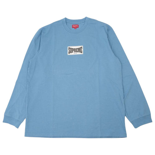 Supreme シュプリーム 20AW Woven Label L/S Top ウーブン ラベル ロングスリーブ Tシャツ ブルー系 XL【新古品】【未使用】【中古】