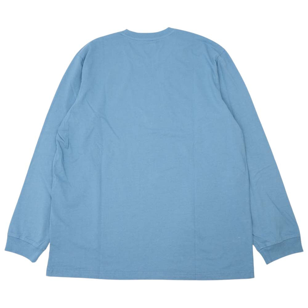 Supreme シュプリーム 20AW Woven Label L/S Top ウーブン ラベル ロングスリーブ Tシャツ ブルー系 XL【新古品】【未使用】【中古】