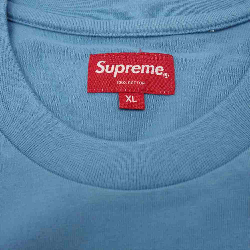 Supreme シュプリーム 20AW Woven Label L/S Top ウーブン ラベル ロングスリーブ Tシャツ ブルー系 XL【新古品】【未使用】【中古】