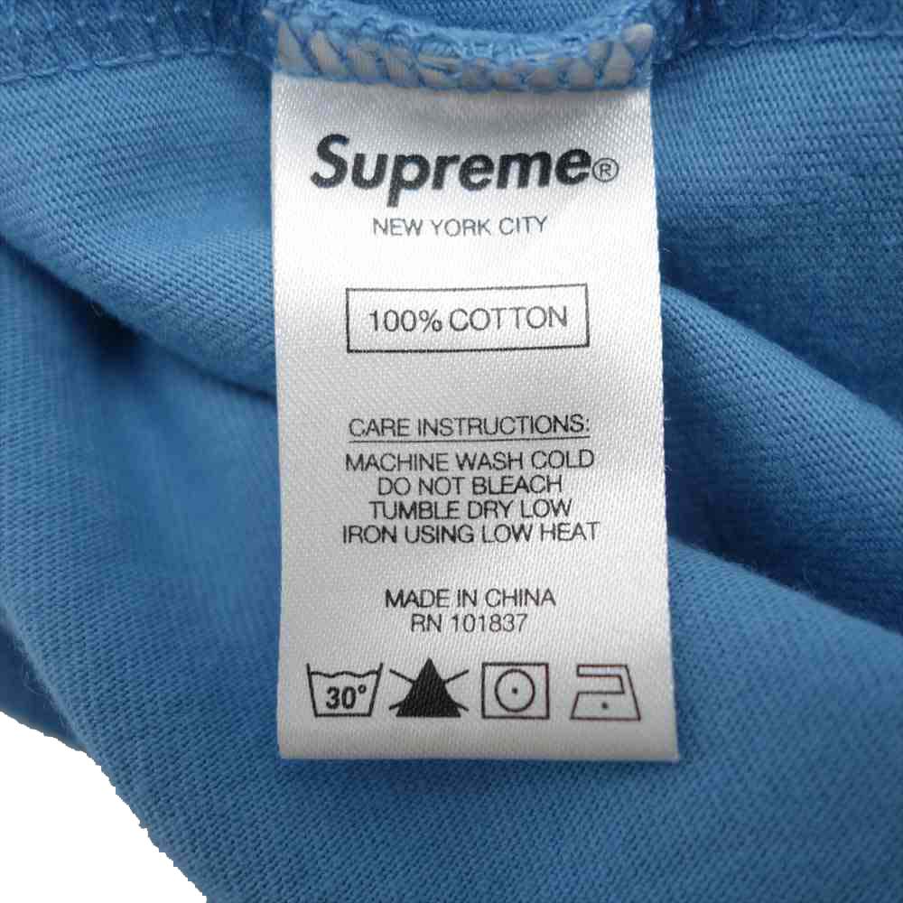 Supreme シュプリーム 20AW Woven Label L/S Top ウーブン ラベル ロングスリーブ Tシャツ ブルー系 XL【新古品】【未使用】【中古】