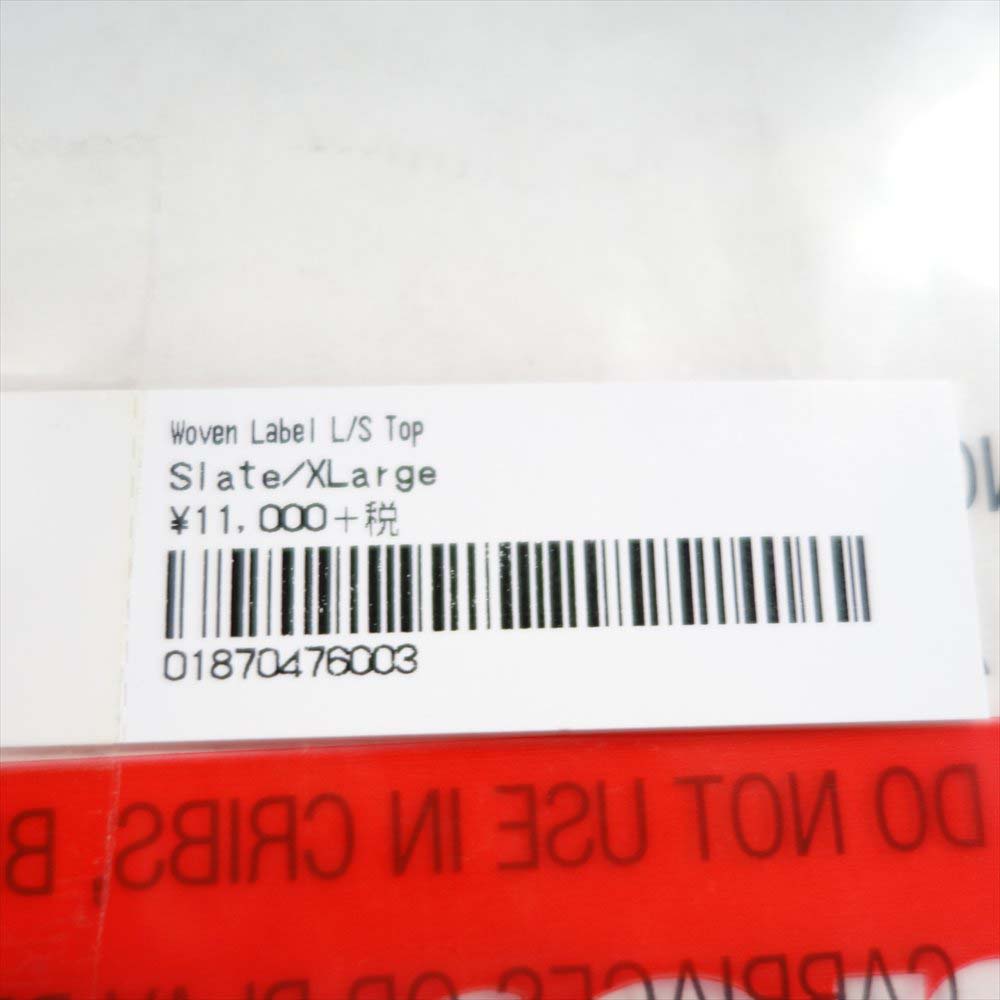 Supreme シュプリーム 20AW Woven Label L/S Top ウーブン ラベル ロングスリーブ Tシャツ ブルー系 XL【新古品】【未使用】【中古】