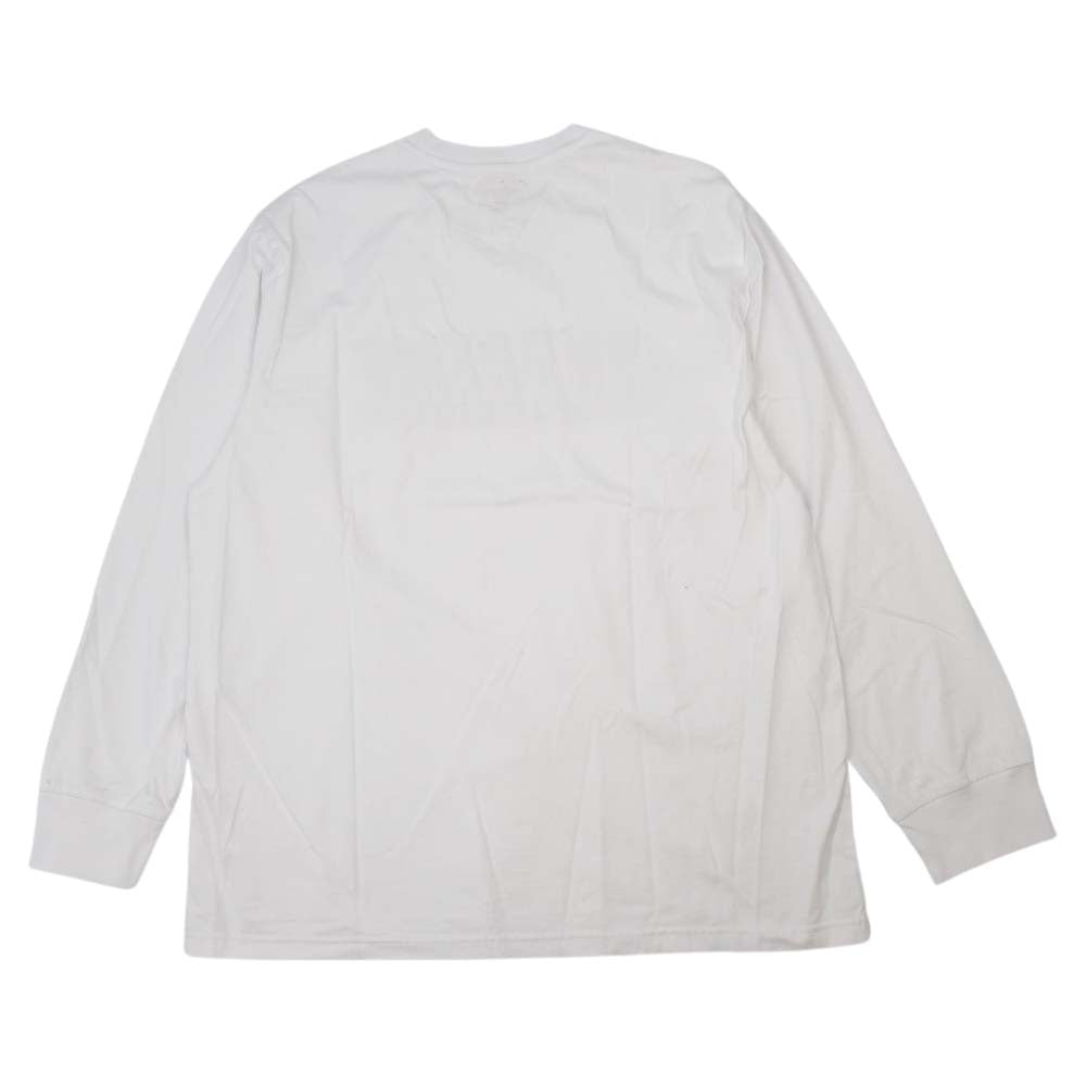 Supreme シュプリーム 20SS studded l/s top スタッズ ロゴ ロングスリーブ Tシャツ ホワイト系 XL【新古品】【未使用】【中古】