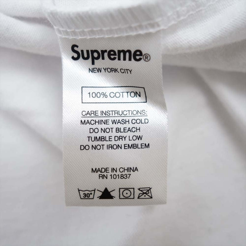 Supreme シュプリーム 20SS studded l/s top スタッズ ロゴ ロングスリーブ Tシャツ ホワイト系 XL【新古品】【未使用】【中古】