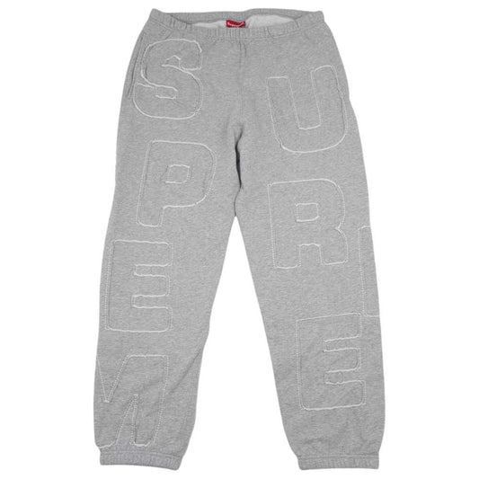 Supreme シュプリーム 20SS Cutout Letters Sweatpants カット アウト レターズ スウェット グレー系 L【中古】