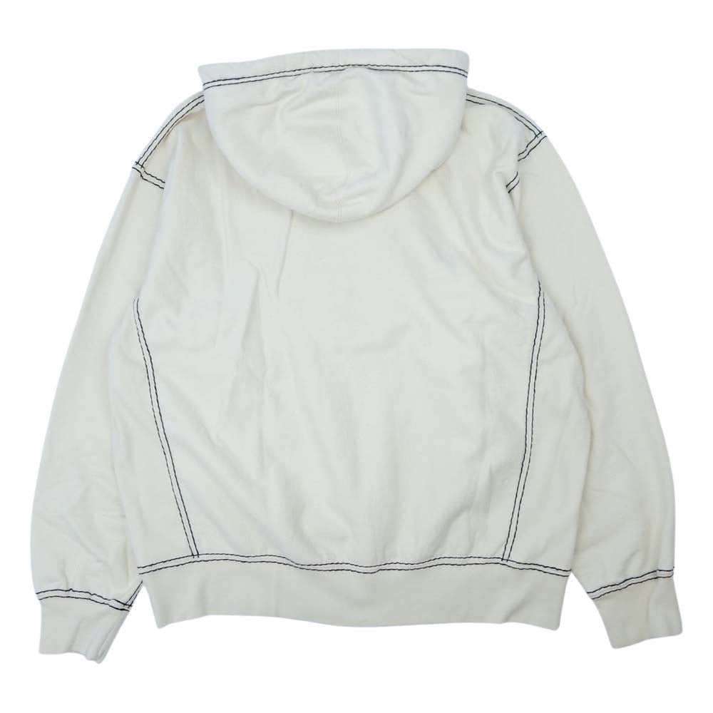 Supreme シュプリーム 20AW Big Stitch Hooded Sweatshirt ビッグステッチ プルオーバー スウェット ホワイト系 XL【新古品】【未使用】【中古】