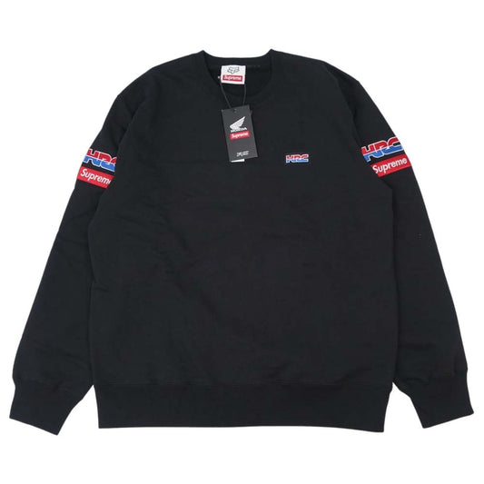 Supreme シュプリーム 19AW Honda Fox Racing Crewneck ホンダ フォックス レーシング クルーネック ブラック系 XL【新古品】【未使用】【中古】