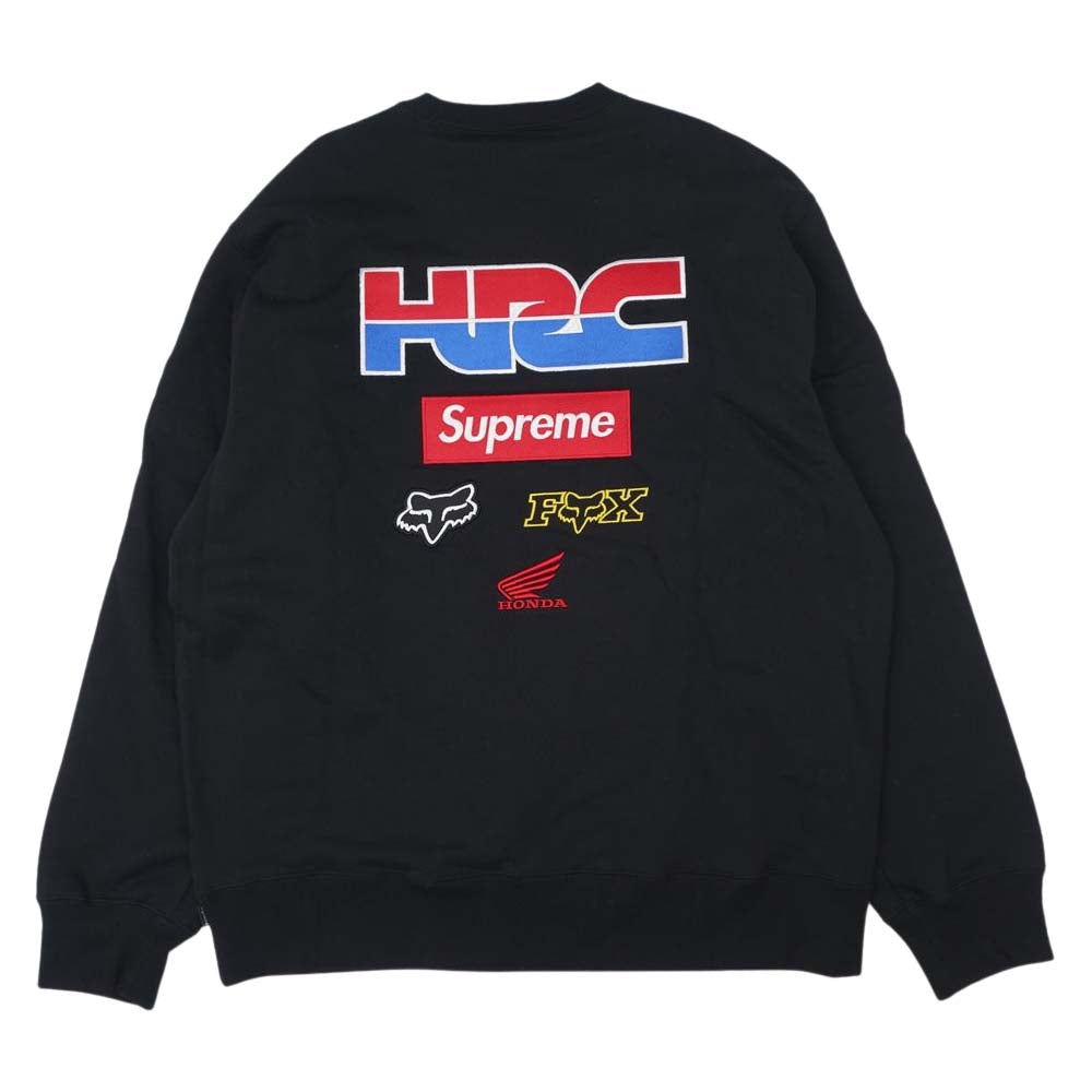 Supreme シュプリーム 19AW Honda Fox Racing Crewneck ホンダ フォックス レーシング クルーネック ブラック系 XL【新古品】【未使用】【中古】