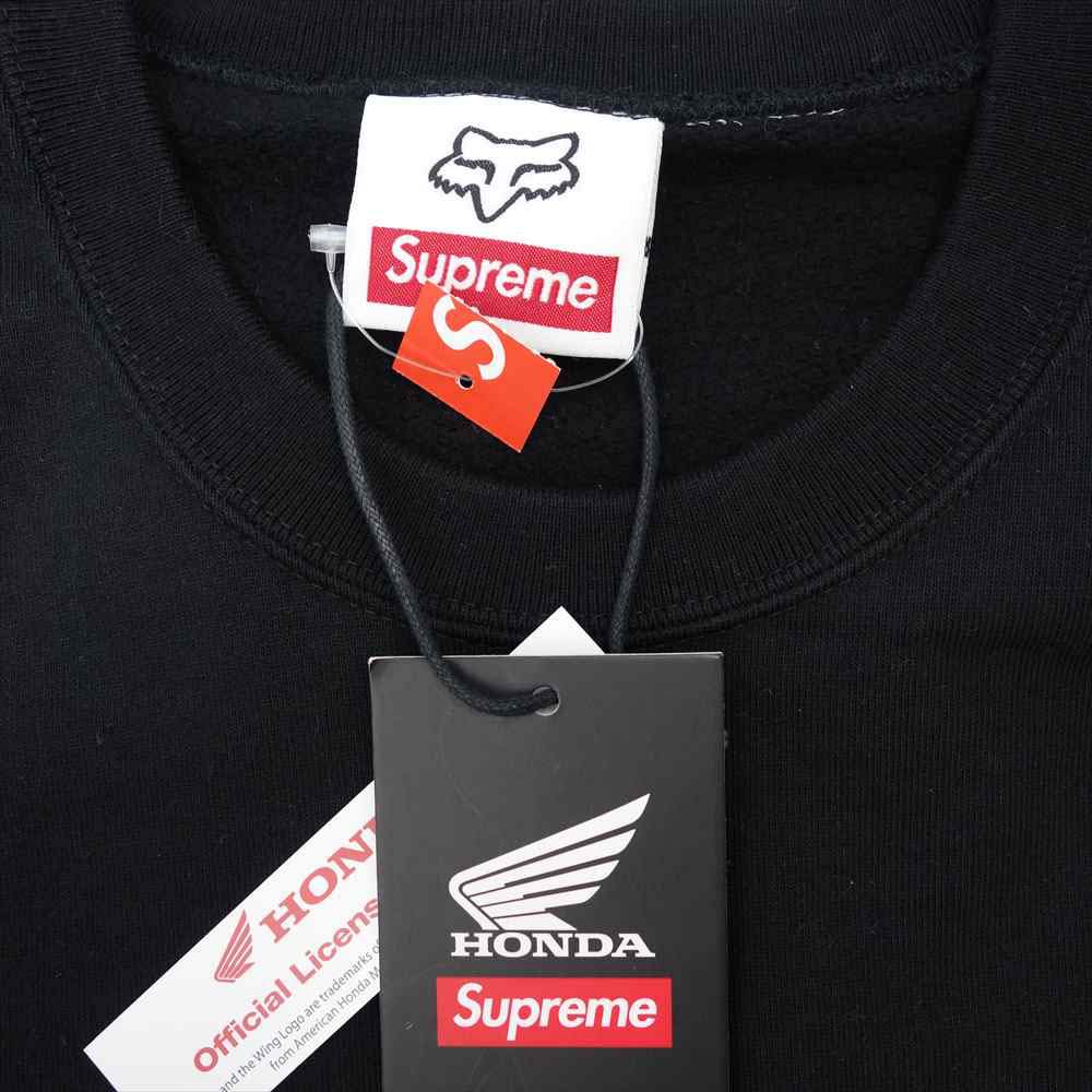 Supreme シュプリーム 19AW Honda Fox Racing Crewneck ホンダ フォックス レーシング クルーネック ブラック系 XL【新古品】【未使用】【中古】