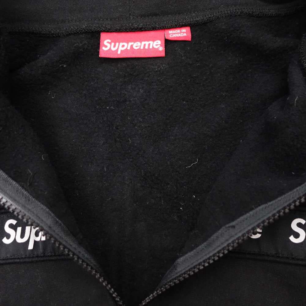Supreme シュプリーム 19AW Text Stripe Zip Up Hooded Sweatshirt ブラック系 XL【新古品】【未使用】【中古】