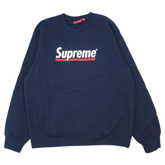 Supreme シュプリーム 20SS Underline Crewneck アンダーライン クルーネック ネイビー系 XL【新古品】【未使用】【中古】