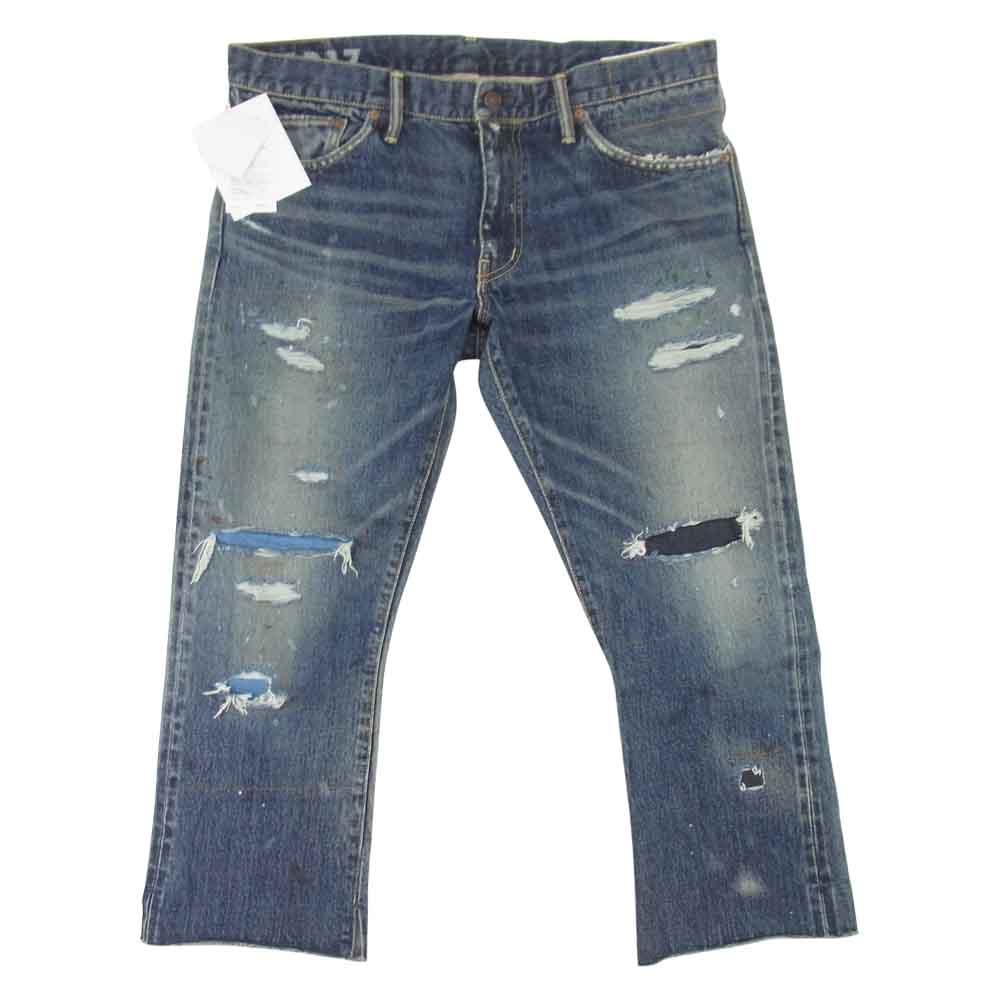 VISVIM ビズビム 20SS 120105005017 SOCIAL SCULPTURE 14 DAMAGED-17 ソーシャル スカルプチャー インディゴブルー系 38【新古品】【未使用】【中古】
