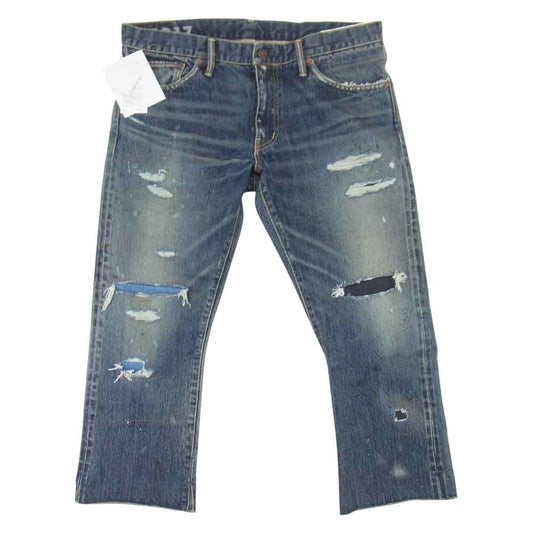 VISVIM ビズビム 20SS 120105005017 SOCIAL SCULPTURE 14 DAMAGED-17 ソーシャル スカルプチャー インディゴブルー系 38【新古品】【未使用】【中古】