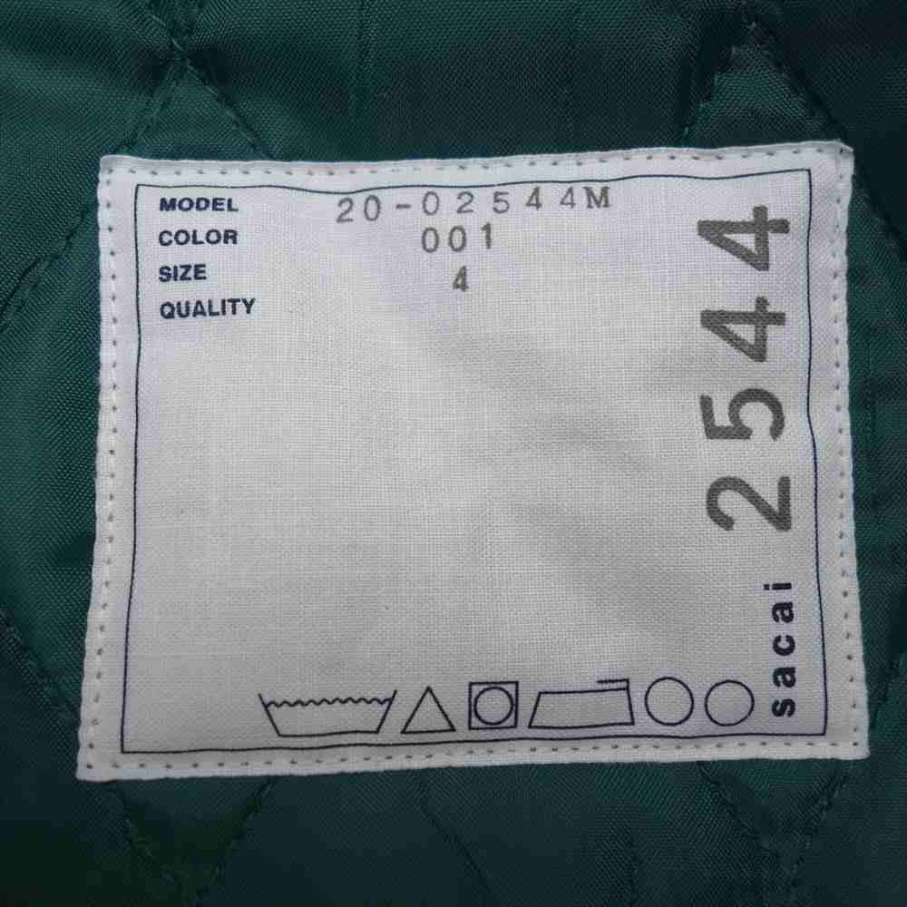 UNDERCOVER アンダーカバー 2021 UCZ9207 × SACAI サカイ 30th Anniversary Leather sleeve down jacket 30周年 レザー スリーブ 中綿 ブラック系 4【新古品】【未使用】【中古】