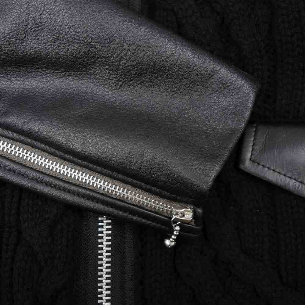 UNDERCOVER アンダーカバー 2021 UCZ9207 × SACAI サカイ 30th Anniversary Leather sleeve down jacket 30周年 レザー スリーブ 中綿 ブラック系 4【新古品】【未使用】【中古】