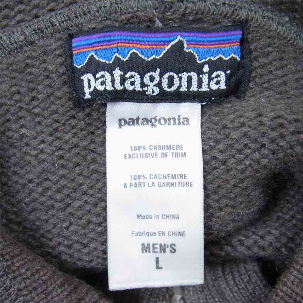 patagonia パタゴニア 07AW 50887 カシミア ニット パーカー ジップアップ チャコール系 L【中古】