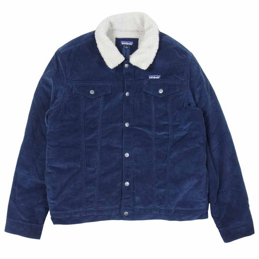 patagonia パタゴニア 19AW 26520 Pile Lined Trucker Jacket パイル ライン トラッカー コーデュロイ ジャケット ネイビー系 L【美品】【中古】