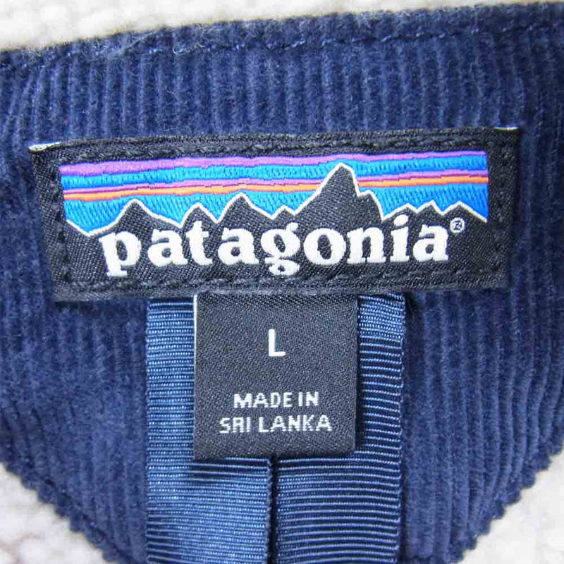 patagonia パタゴニア 19AW 26520 Pile Lined Trucker Jacket パイル ライン トラッカー コーデュロイ  ジャケット ネイビー系 L【美品】【中古】