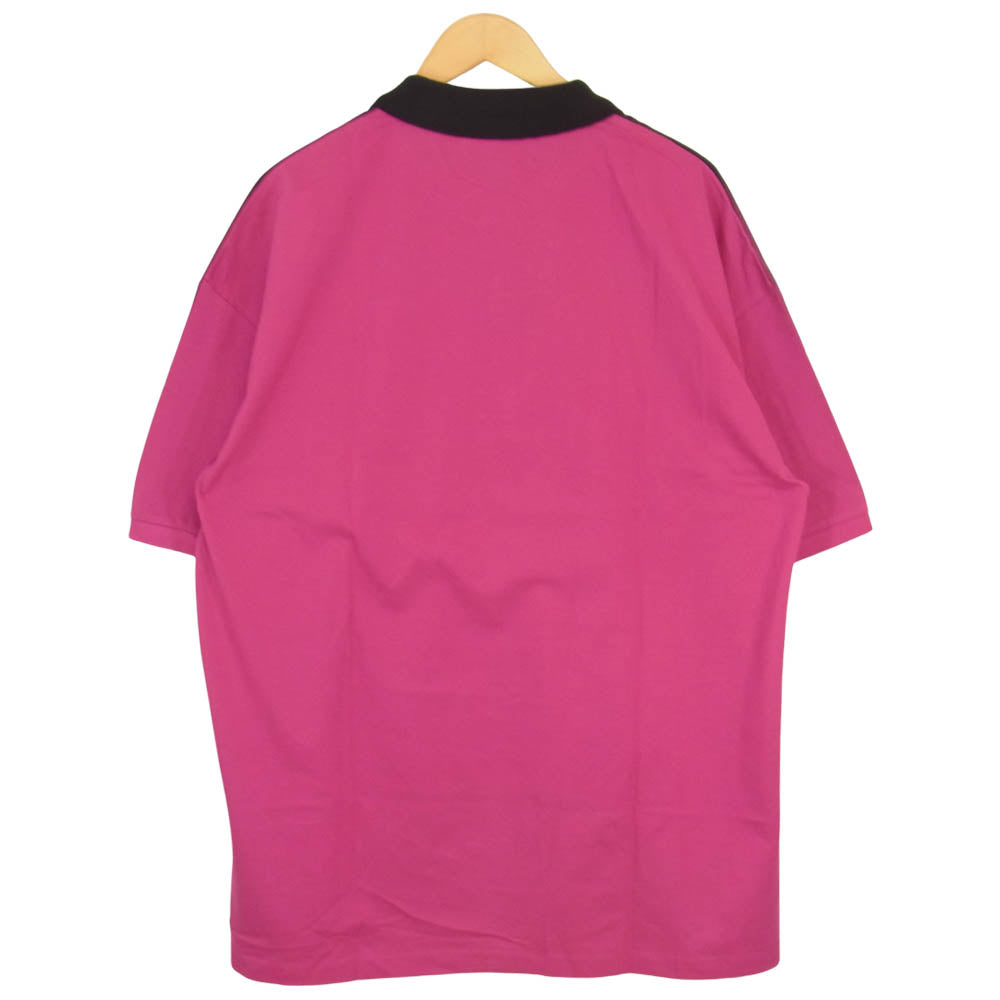 RAF SIMONS ラフシモンズ SM7057 × FRED PERRY ALL OVER PRINT POLO フレッドペリー オーバーサイズ フォト プリント ポロシャツ ピンク系 L【新古品】【未使用】【中古】