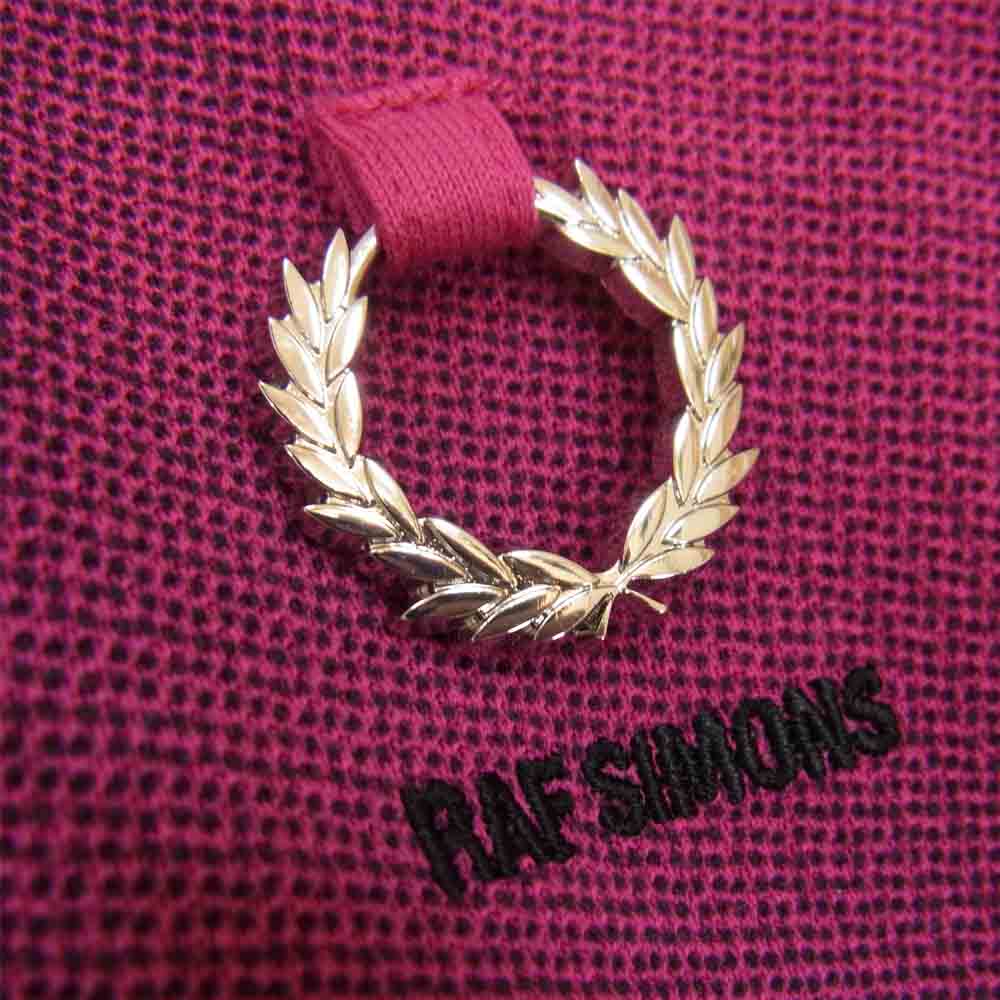 RAF SIMONS ラフシモンズ SM7057 × FRED PERRY ALL OVER PRINT POLO フレッドペリー オーバーサイズ フォト プリント ポロシャツ ピンク系 L【新古品】【未使用】【中古】