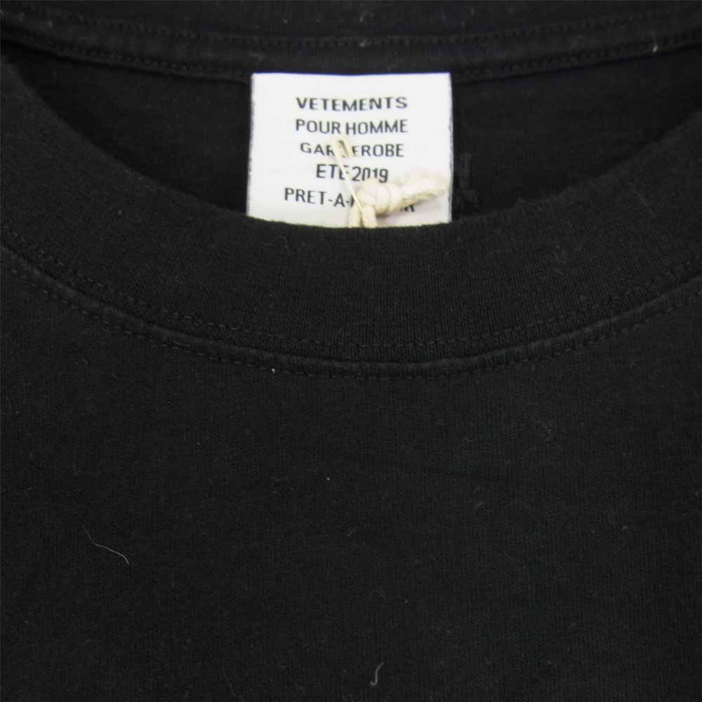 VETEMENTS ヴェトモン 19SS MSS197084 Car Hotline Tee スーパーカー プリント 半袖 Tシャツ ブラック系 XL【新古品】【未使用】【中古】